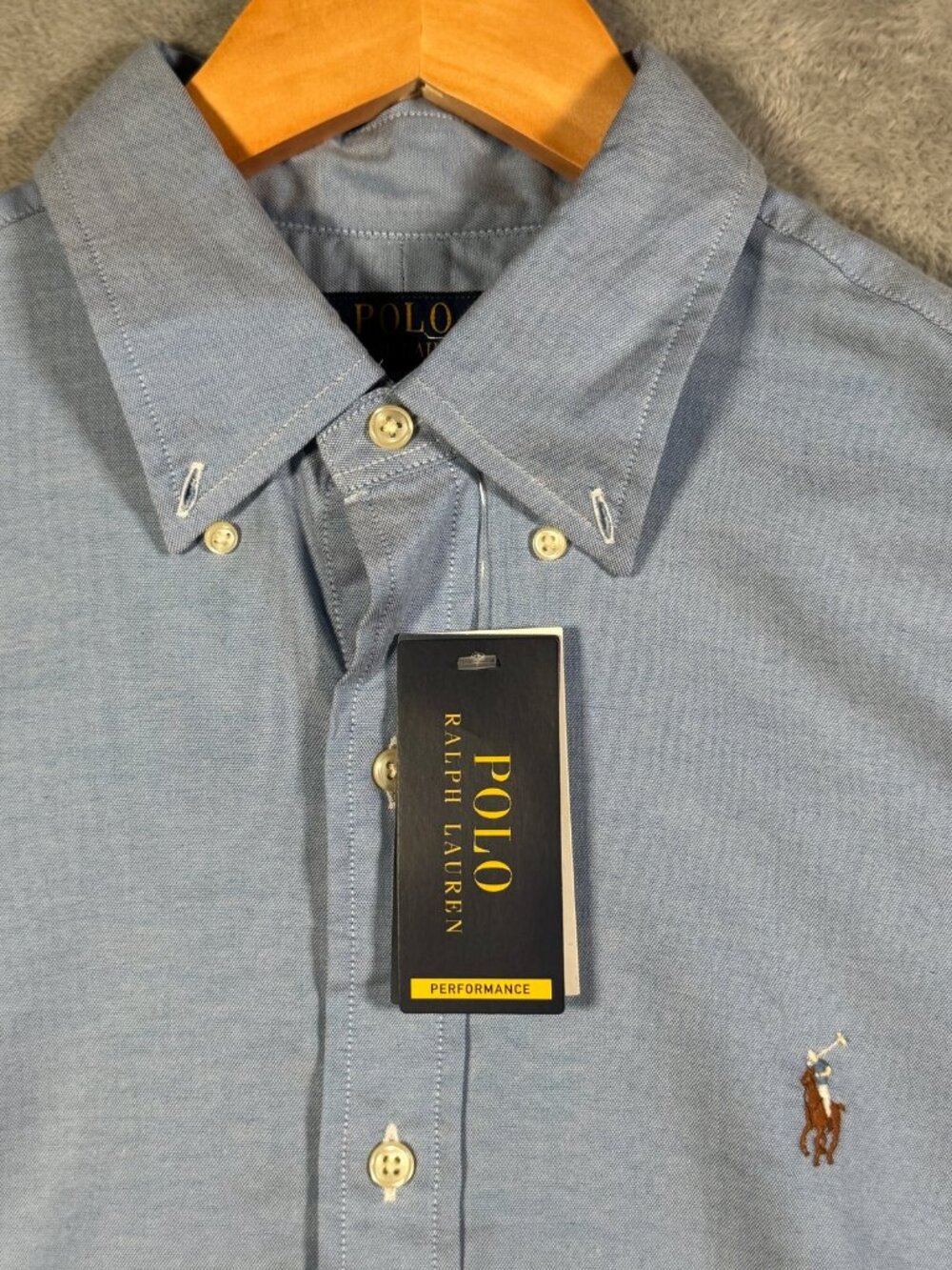 Polo Ralph Lauren Shirt Mens M Blue Classic Fit Performance Button Down $130